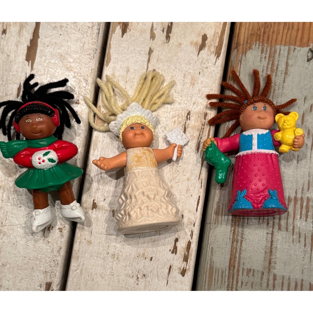 Lot of (3) Vintage Cabbage Patch Kids McDonald's Toys & Perfect As Cake Toppers